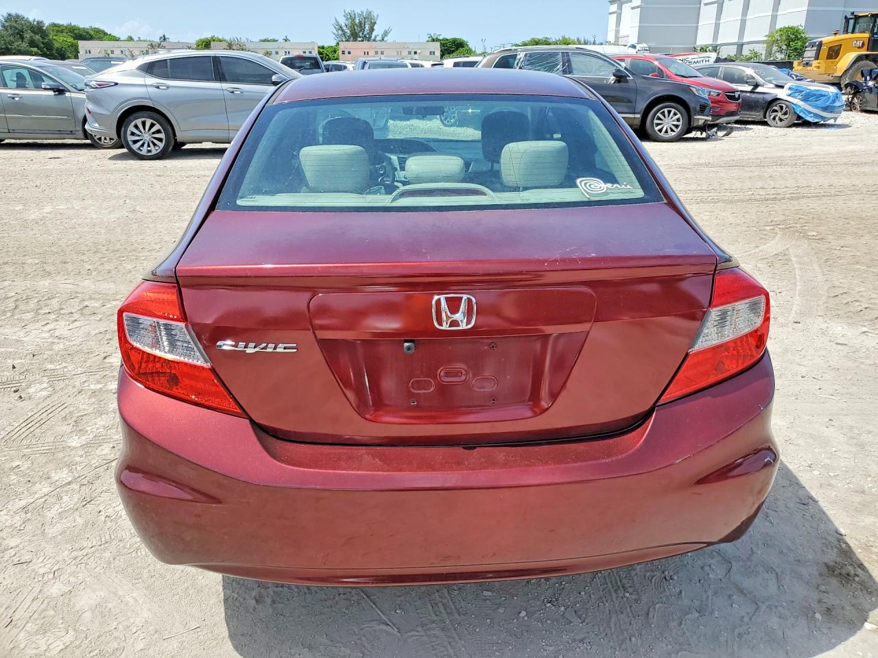 2012 Honda Civic Lx Red vin: 19XFB2F55CE085724