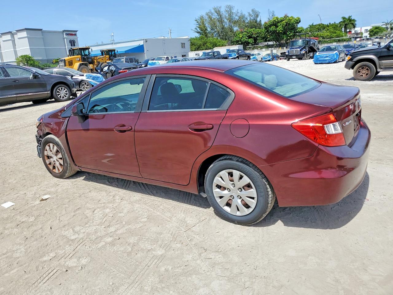 2012 Honda Civic Lx Red vin: 19XFB2F55CE085724