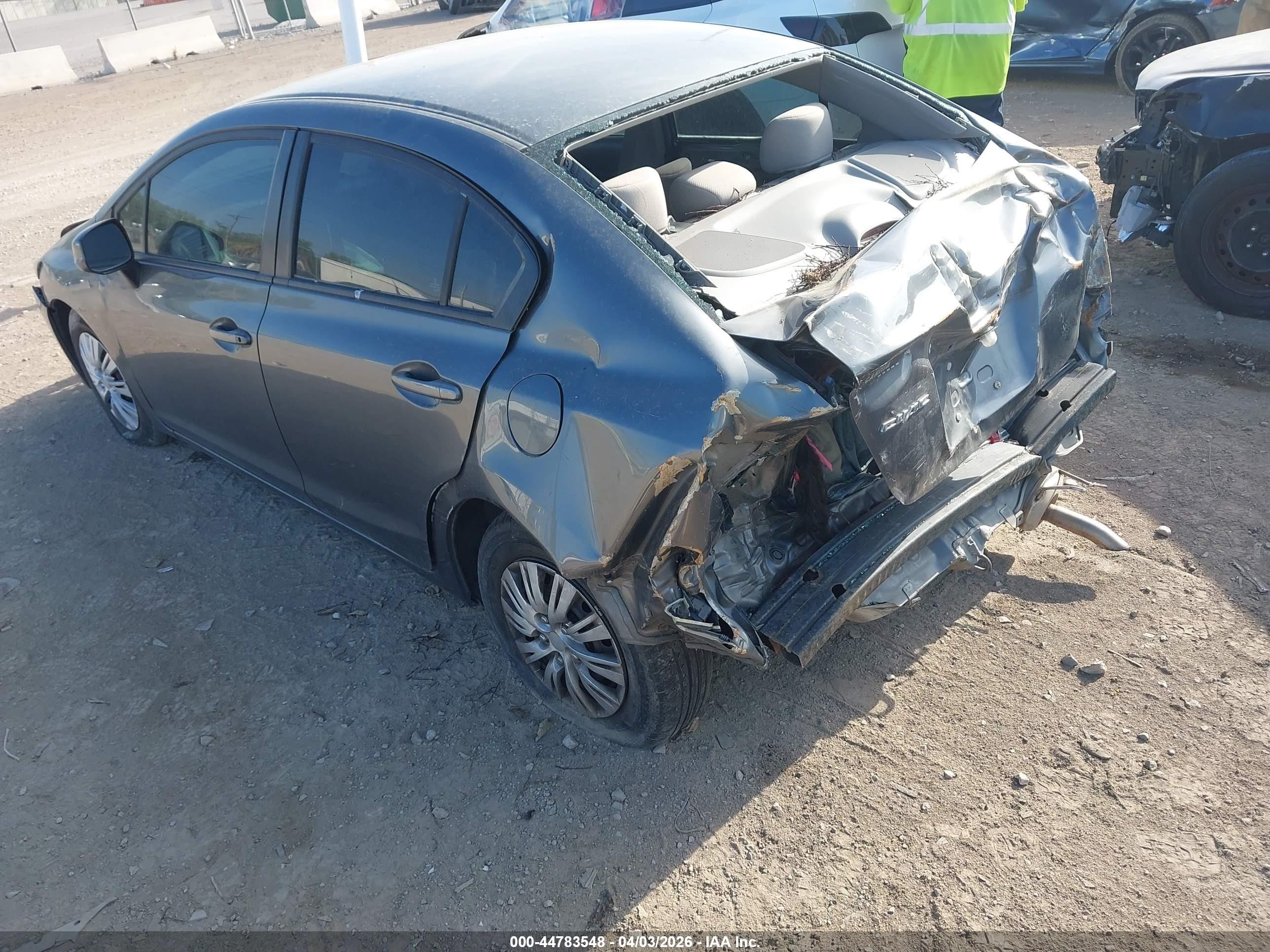 2012 Honda Civic Lx Gray vin: 19XFB2F55CE089336