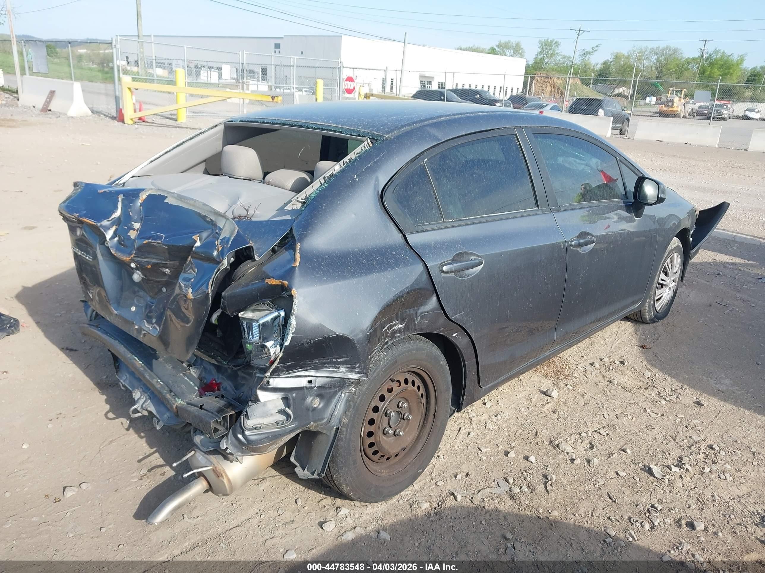 2012 Honda Civic Lx Gray vin: 19XFB2F55CE089336
