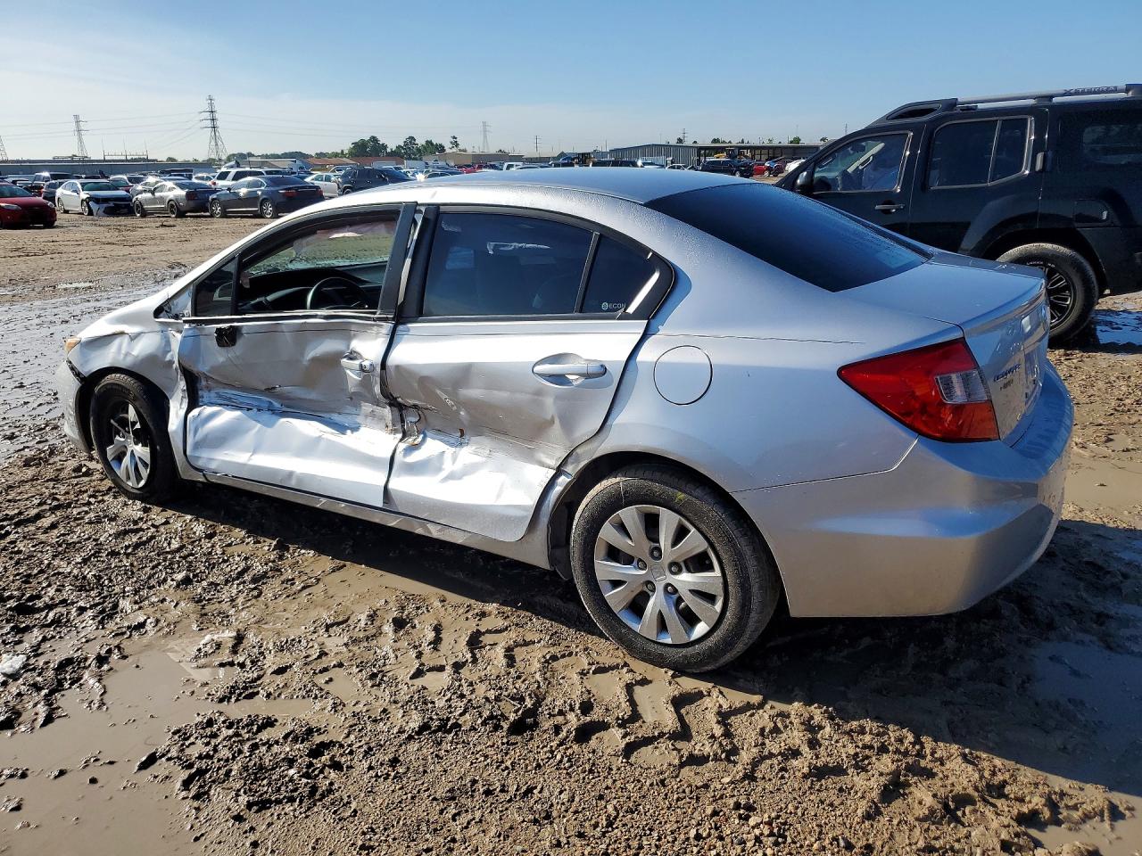 2012 Honda Civic Lx Silver vin: 19XFB2F55CE094603