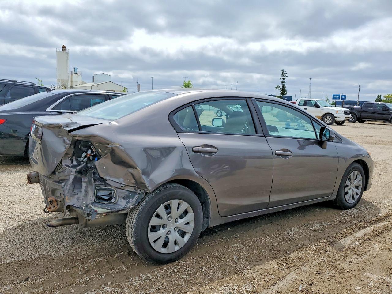 2012 Honda Civic Lx Серый vin: 19XFB2F55CE098540