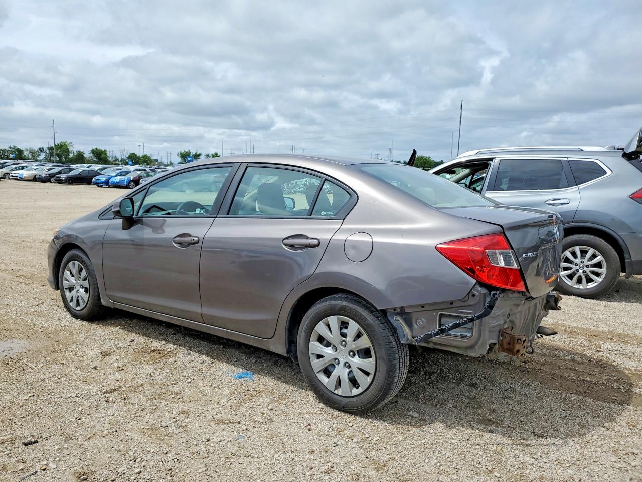 2012 Honda Civic Lx Серый vin: 19XFB2F55CE098540
