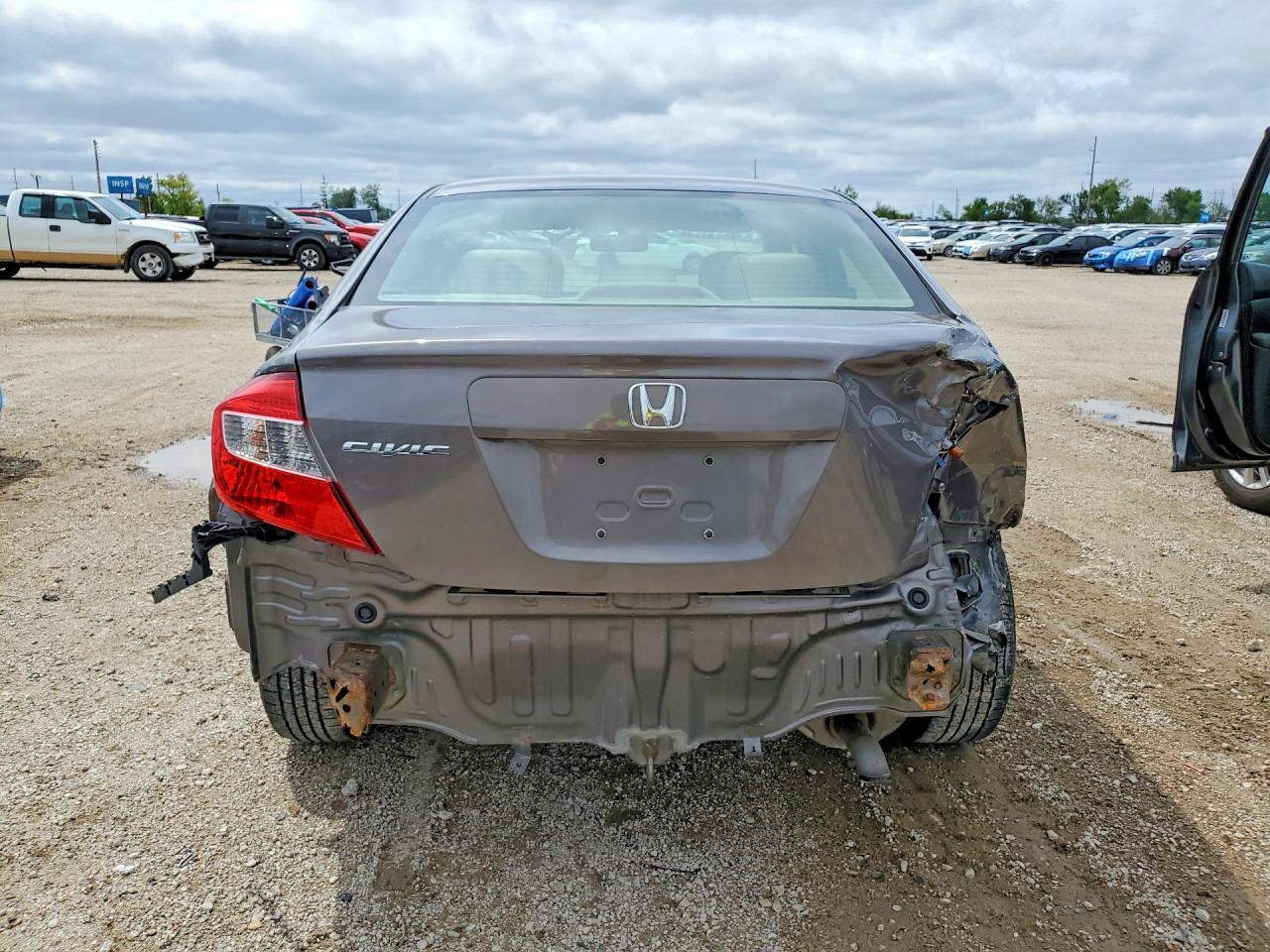 2012 Honda Civic Lx Серый vin: 19XFB2F55CE098540