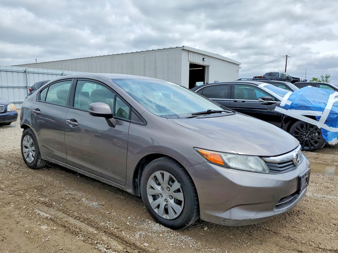 2012 Honda Civic Lx Серый vin: 19XFB2F55CE098540