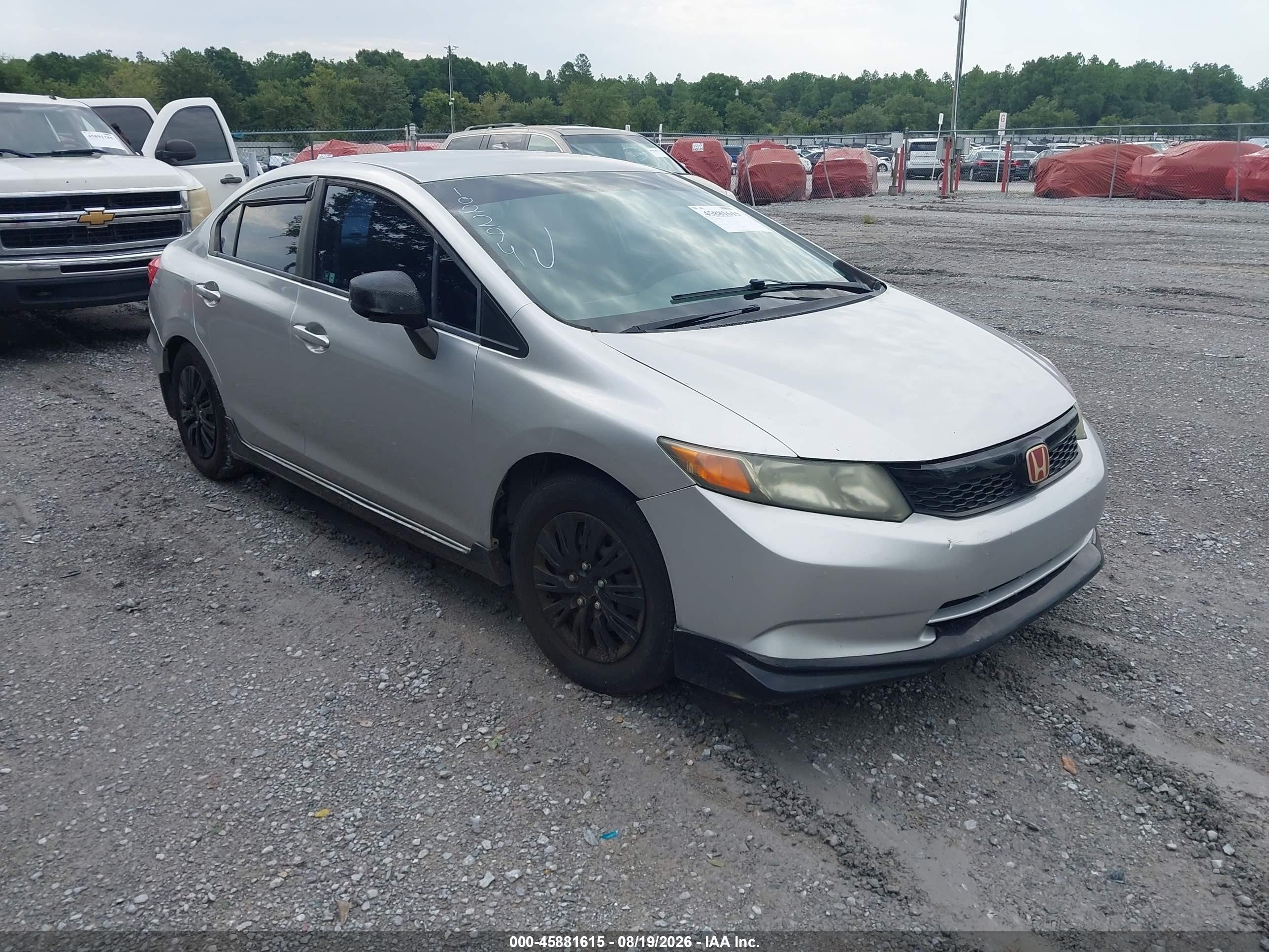2012 Honda Civic Lx Silver vin: 19XFB2F55CE102294