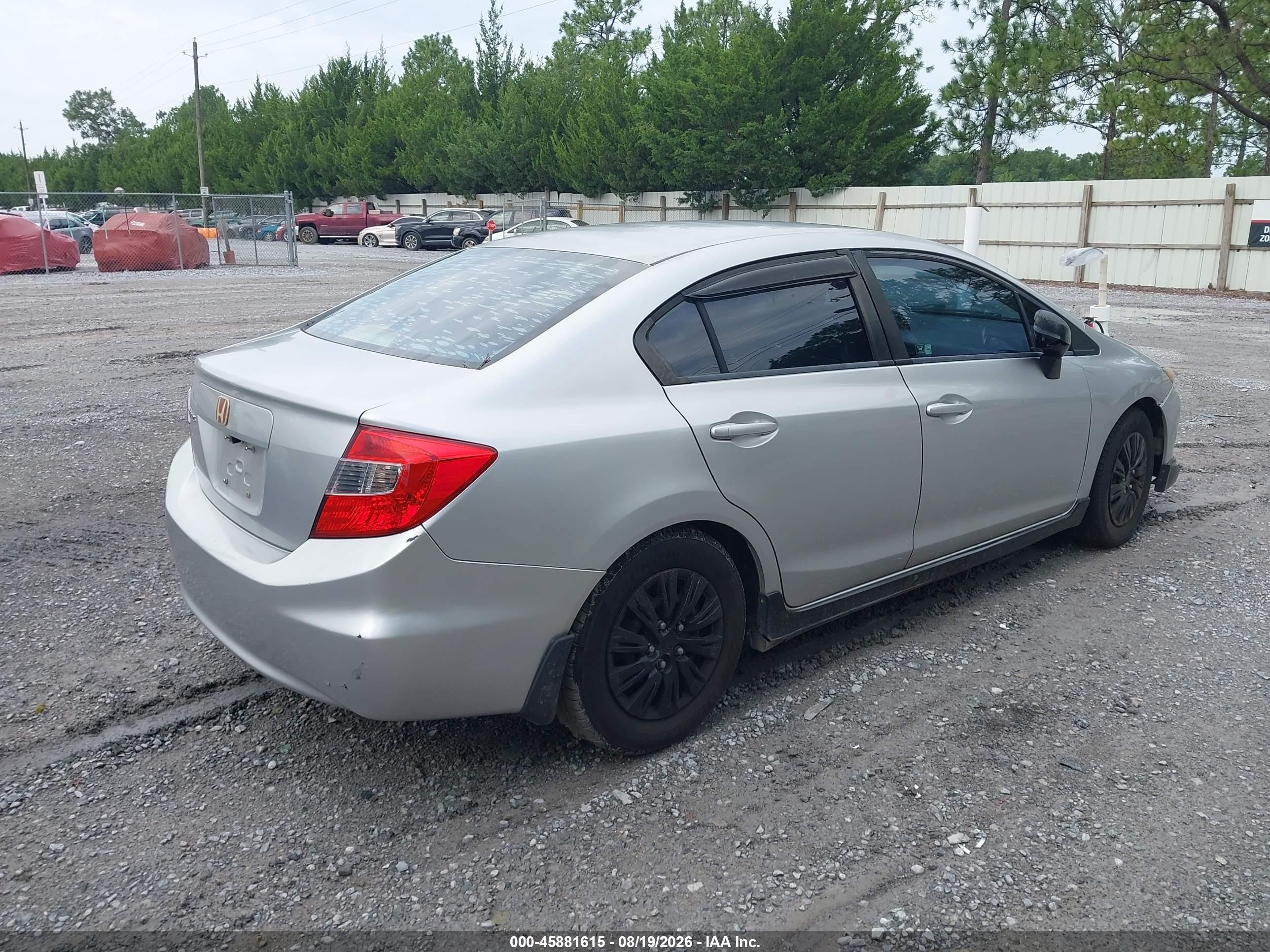 2012 Honda Civic Lx Silver vin: 19XFB2F55CE102294