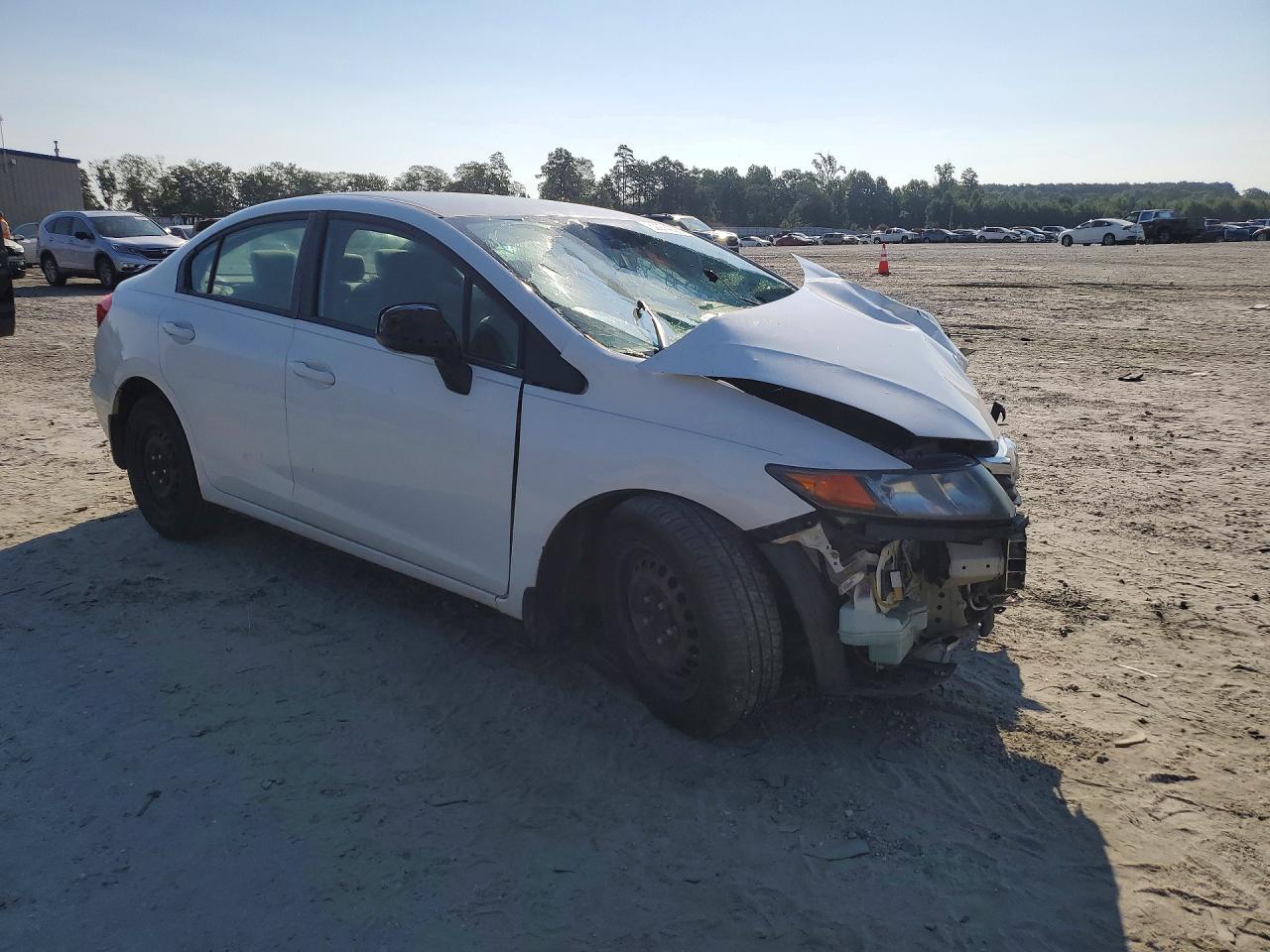2012 Honda Civic Lx White vin: 19XFB2F55CE108256
