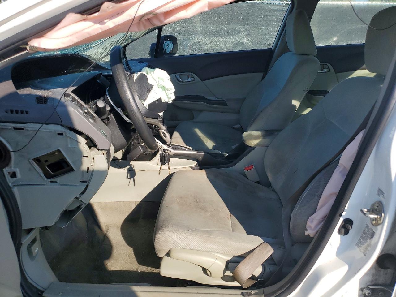 2012 Honda Civic Lx White vin: 19XFB2F55CE108256