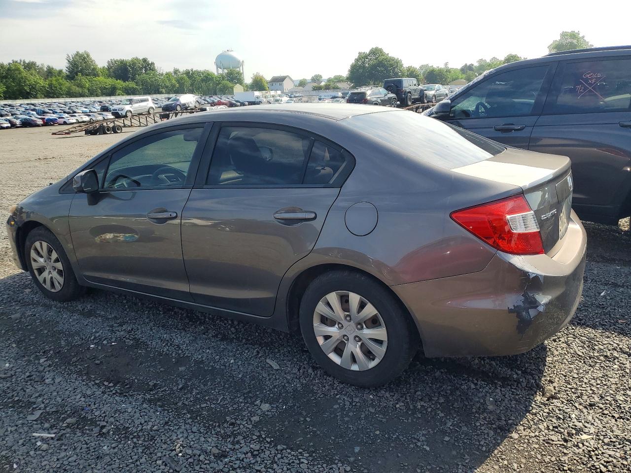 2012 Honda Civic Lx Gray vin: 19XFB2F55CE301023