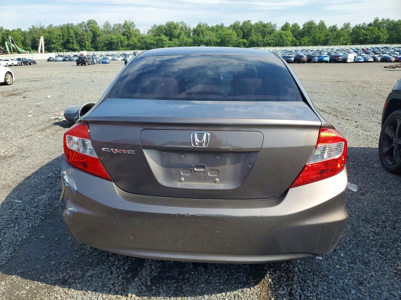 2012 Honda Civic Lx Gray vin: 19XFB2F55CE301023