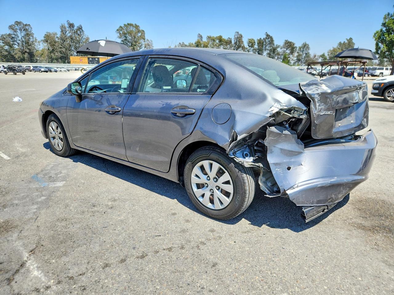 2012 Honda Civic Lx Gray vin: 19XFB2F55CE302009