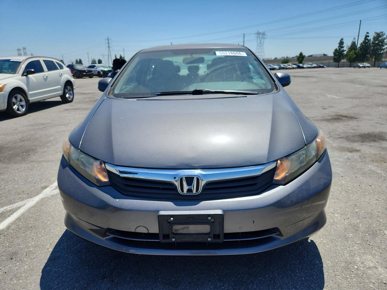 2012 Honda Civic Lx Gray vin: 19XFB2F55CE302009