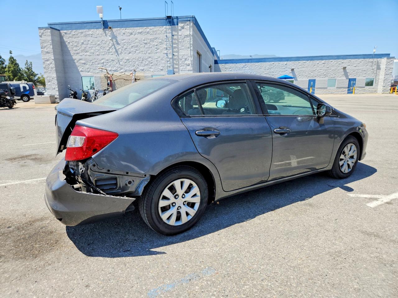 2012 Honda Civic Lx Gray vin: 19XFB2F55CE302009