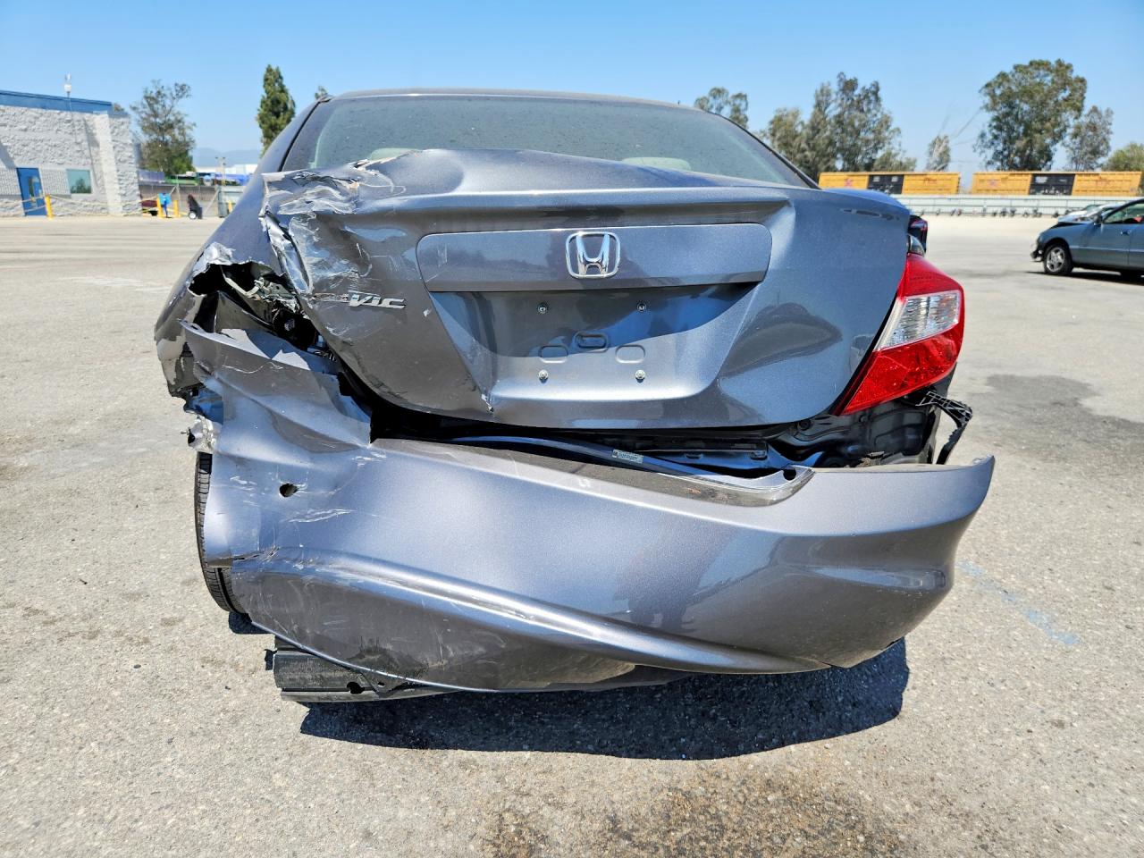 2012 Honda Civic Lx Gray vin: 19XFB2F55CE302009