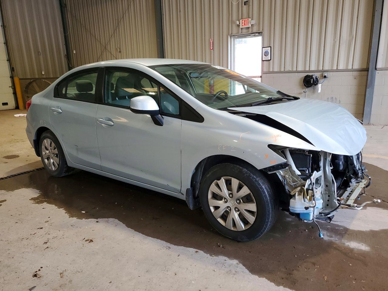 2012 Honda Civic Lx Silver vin: 19XFB2F55CE309705