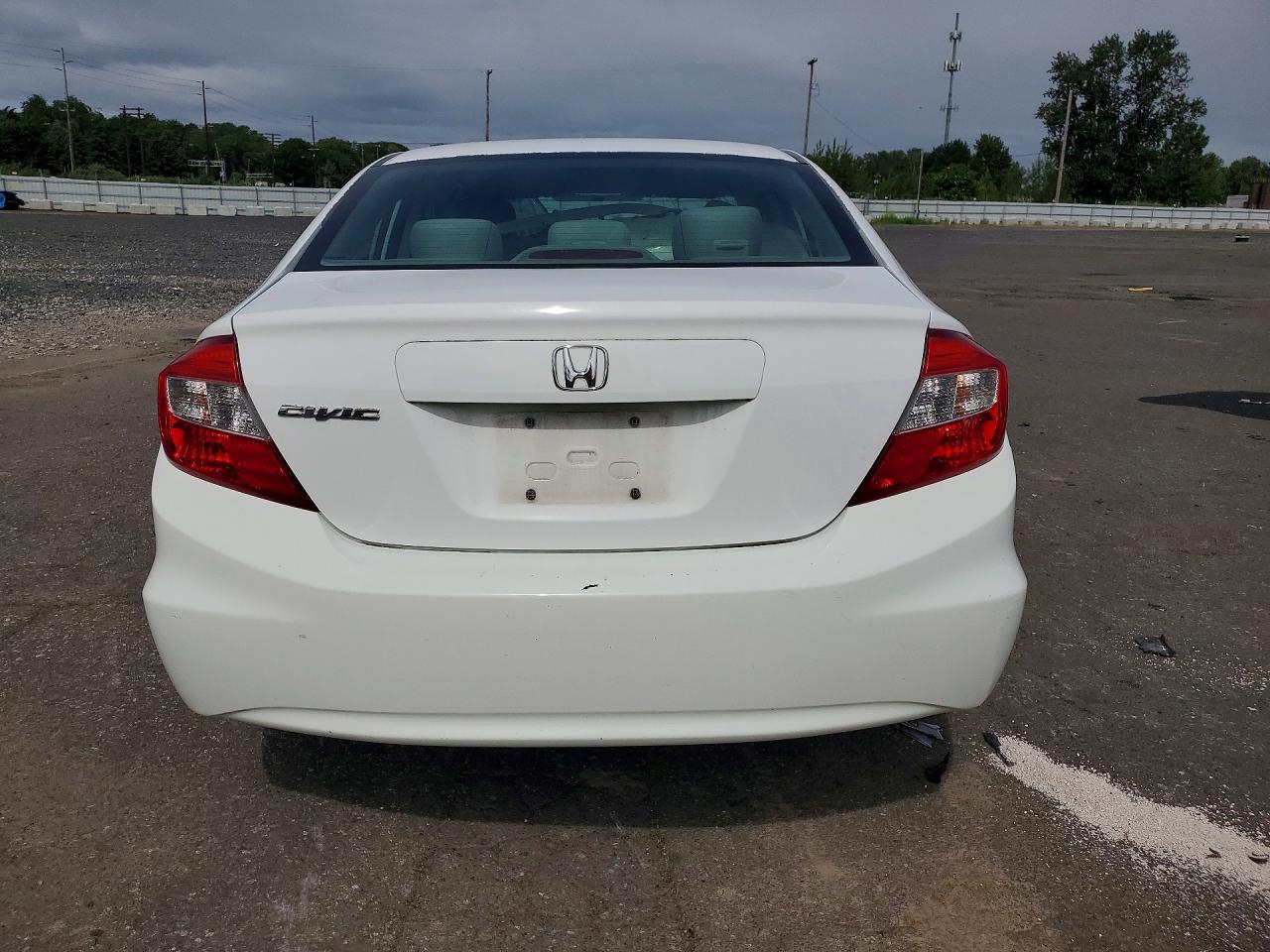 2012 Honda Civic Lx Белый vin: 19XFB2F55CE312944