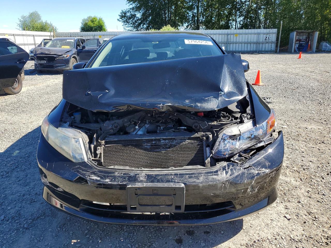 2012 Honda Civic Lx Black vin: 19XFB2F55CE318422
