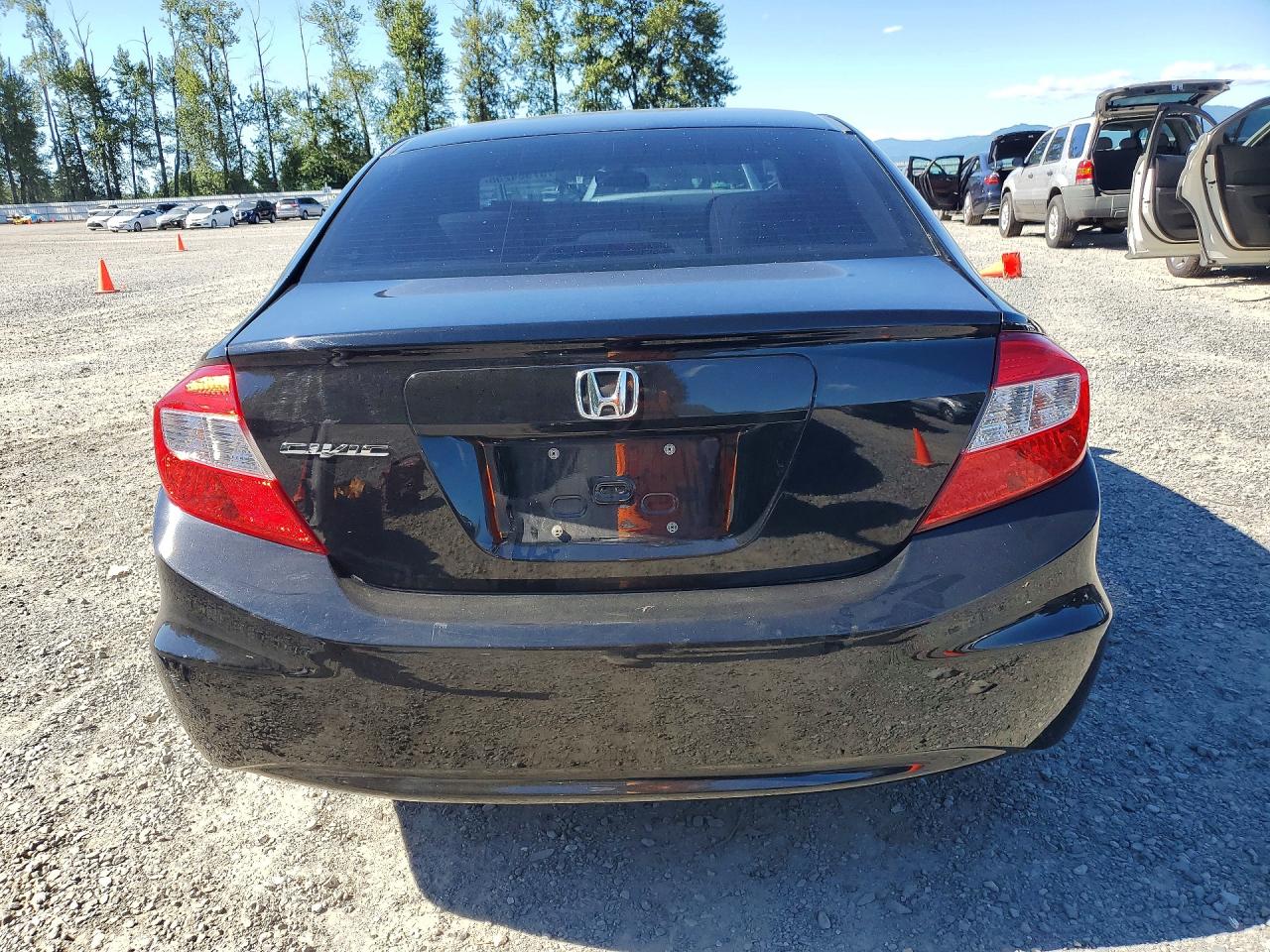 2012 Honda Civic Lx Black vin: 19XFB2F55CE318422