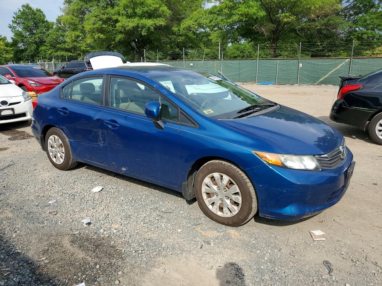 2012 Honda Civic Lx Blue vin: 19XFB2F55CE323099