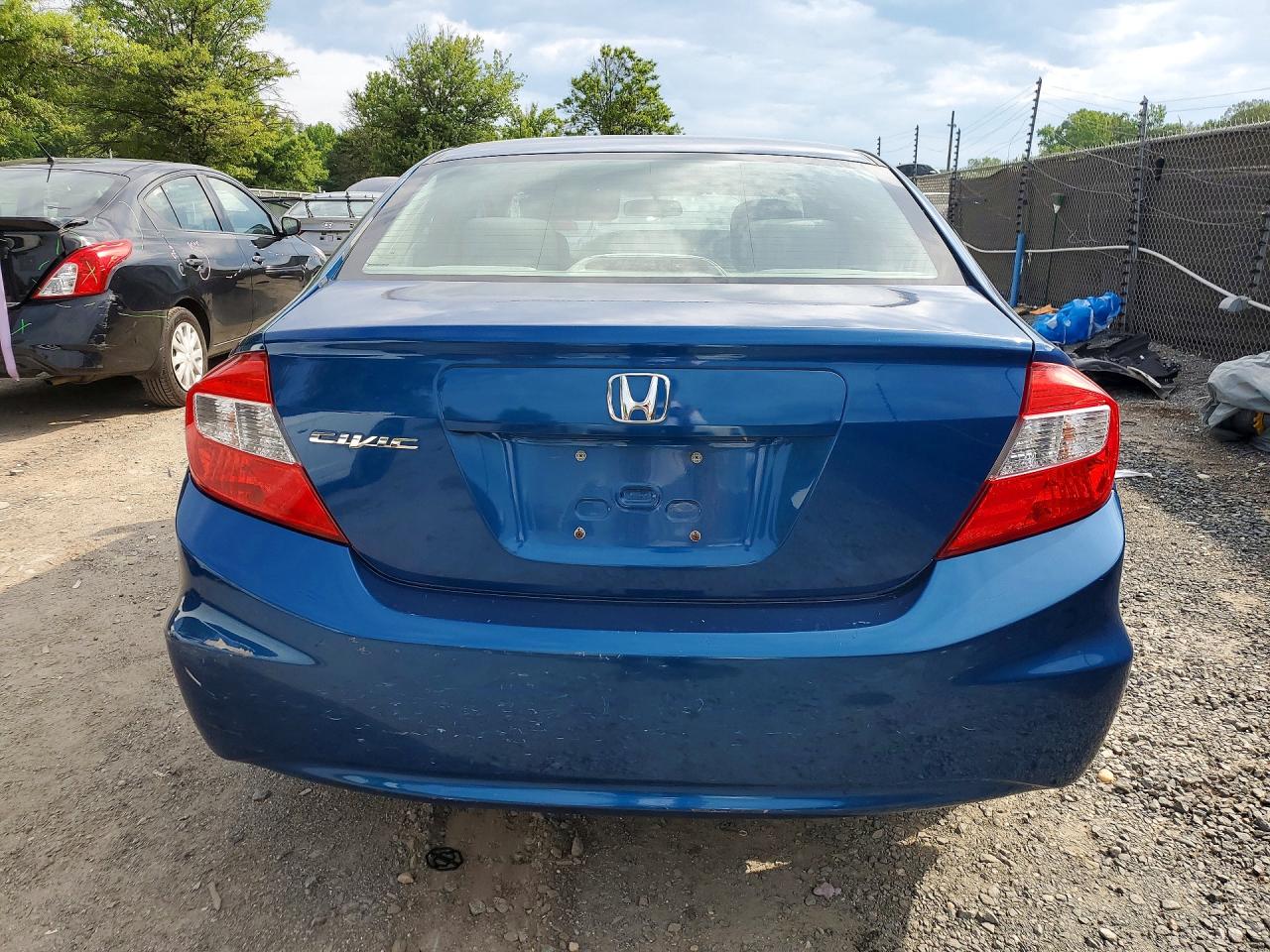 2012 Honda Civic Lx Blue vin: 19XFB2F55CE323099