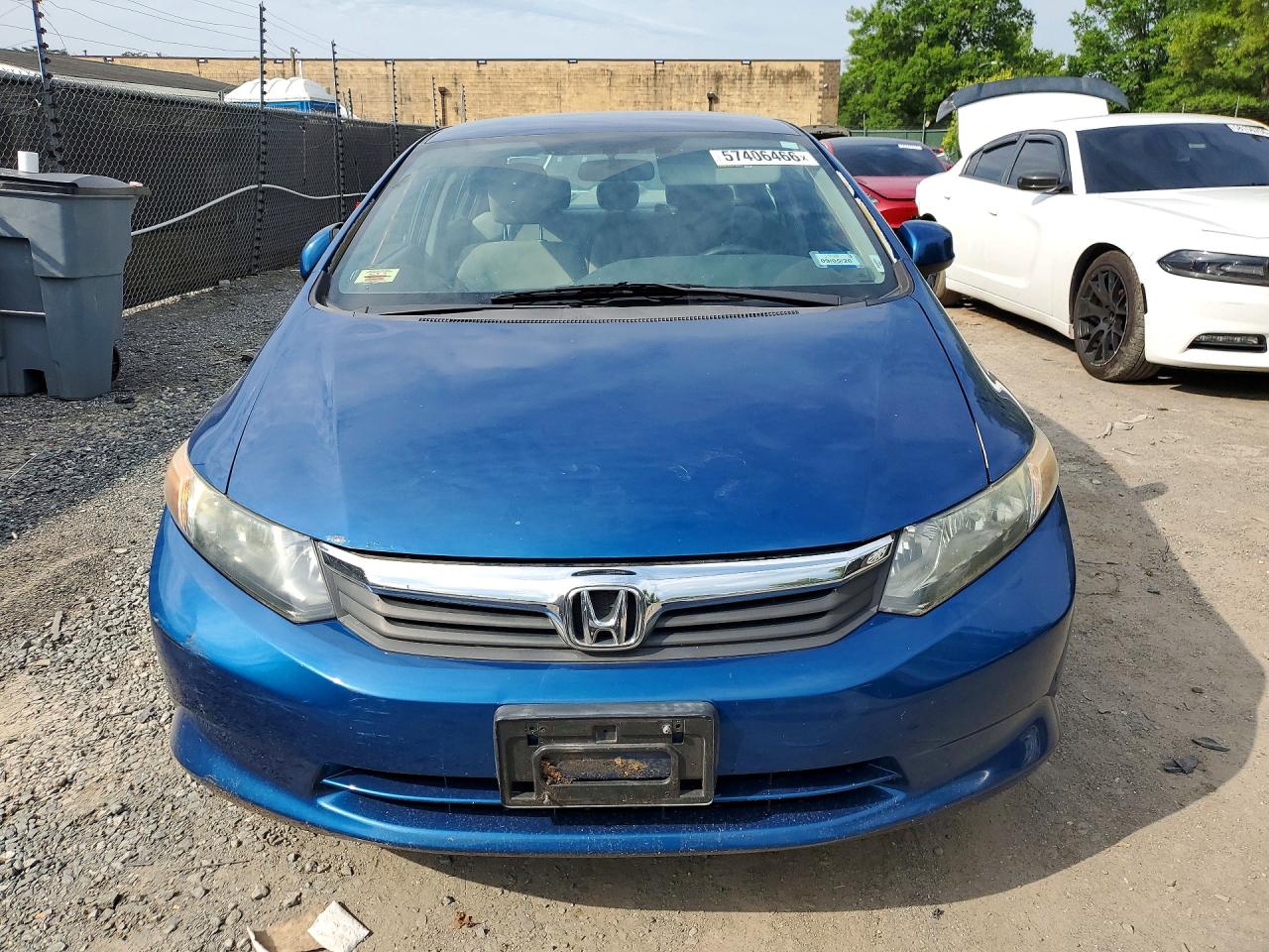 2012 Honda Civic Lx Blue vin: 19XFB2F55CE323099