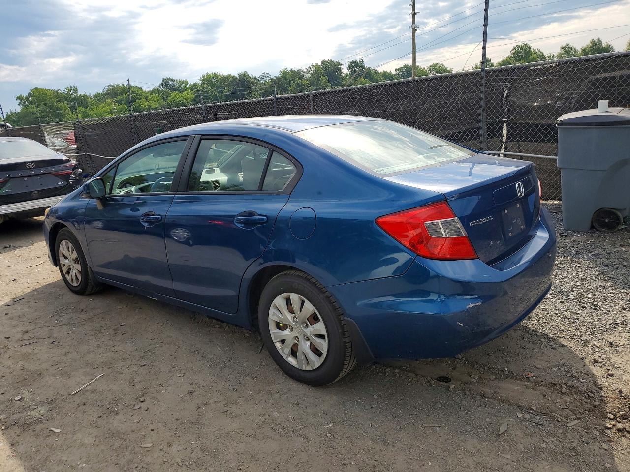 2012 Honda Civic Lx Blue vin: 19XFB2F55CE323099