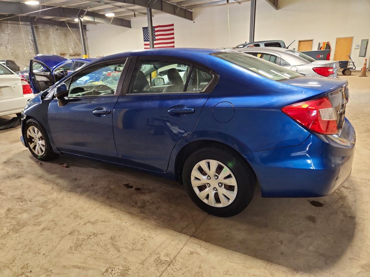 2012 Honda Civic Lx Синий vin: 19XFB2F55CE325256