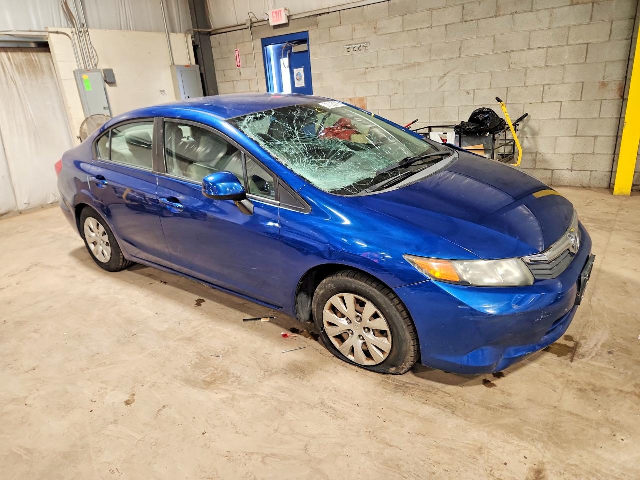 2012 Honda Civic Lx Синий vin: 19XFB2F55CE325256