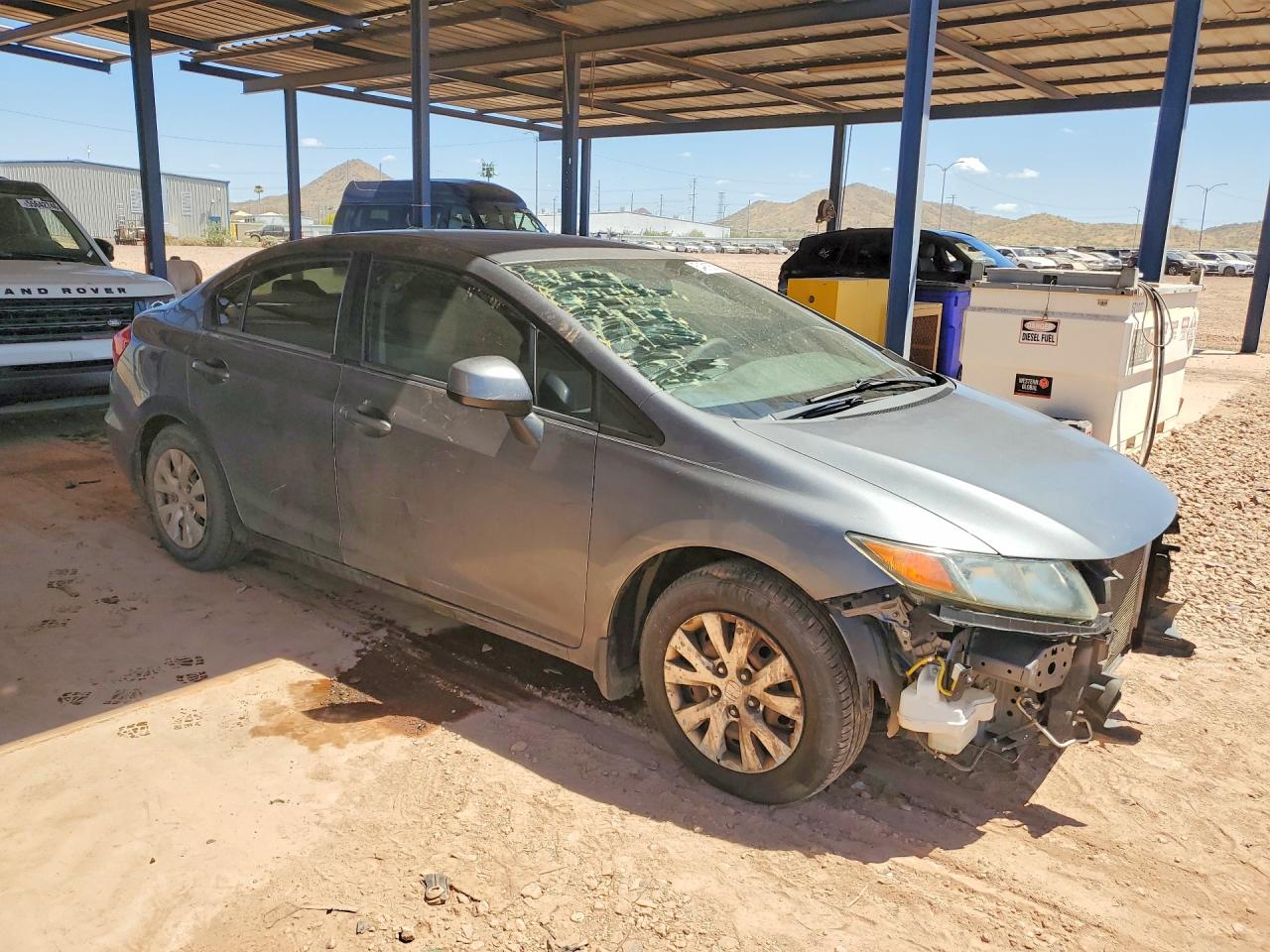 2012 Honda Civic Lx Gray vin: 19XFB2F55CE326357
