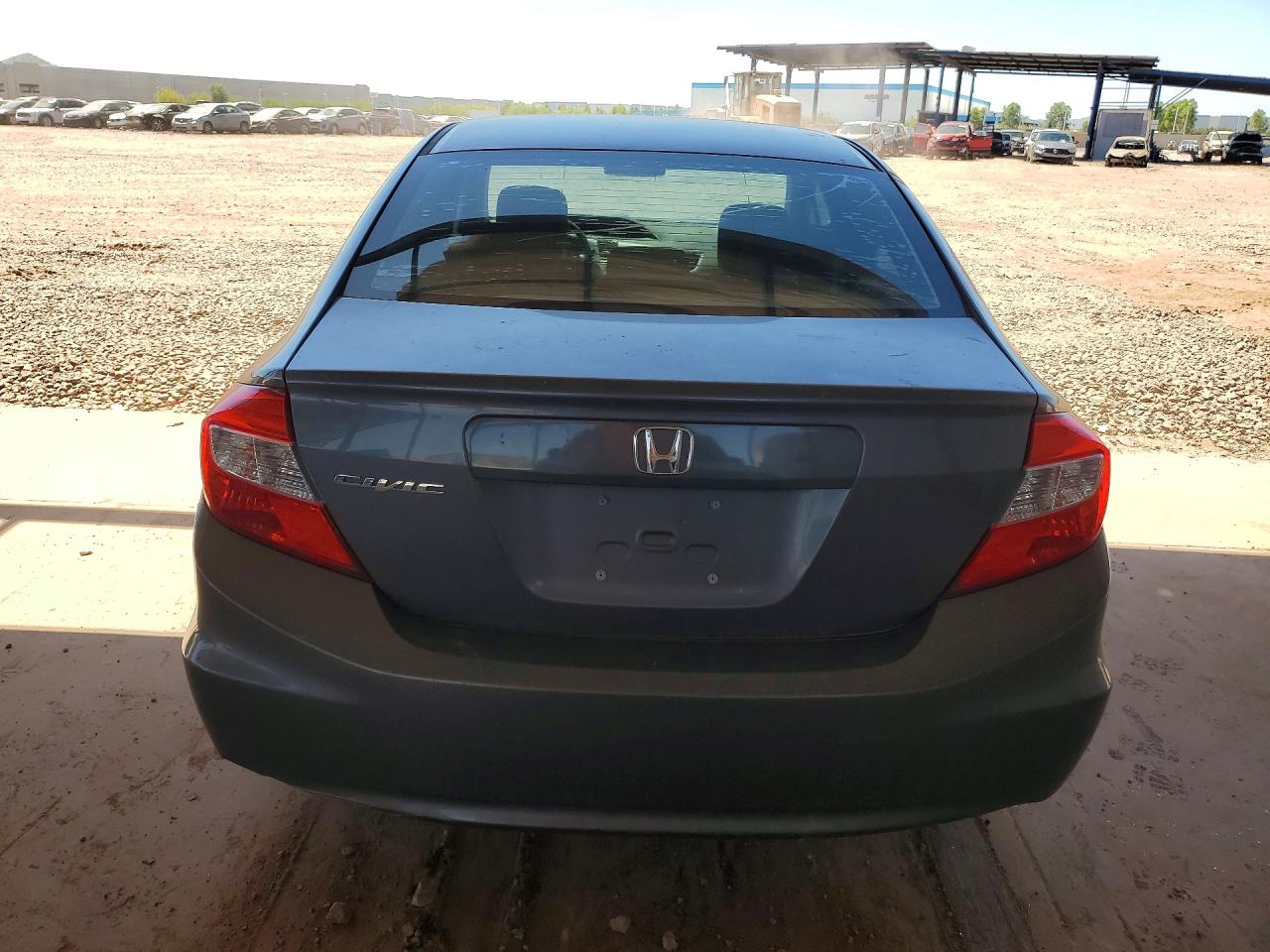 2012 Honda Civic Lx Gray vin: 19XFB2F55CE326357
