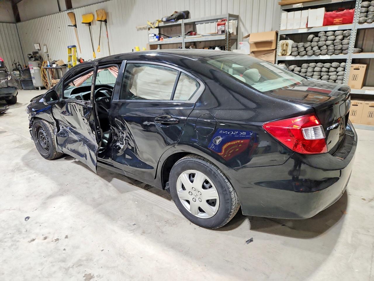 2012 Honda Civic Lx Black vin: 19XFB2F55CE328500