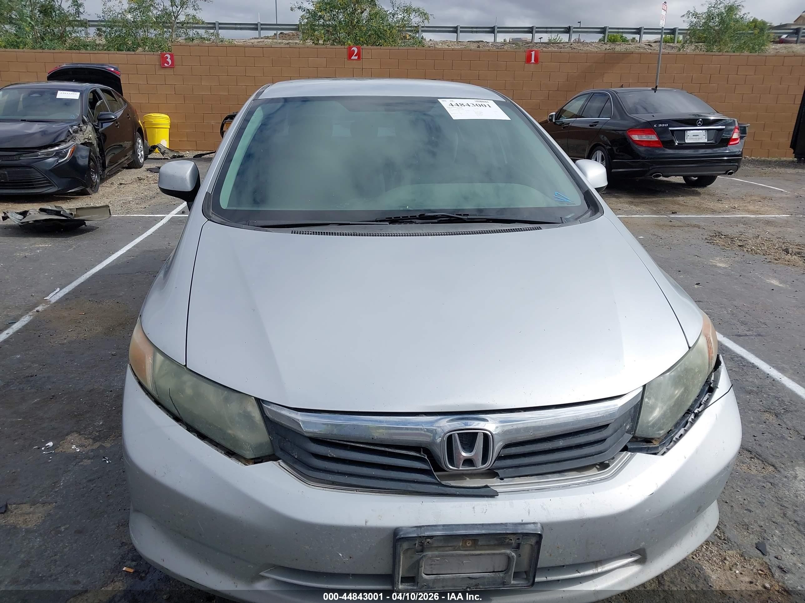 2012 Honda Civic Lx Silver vin: 19XFB2F55CE329954