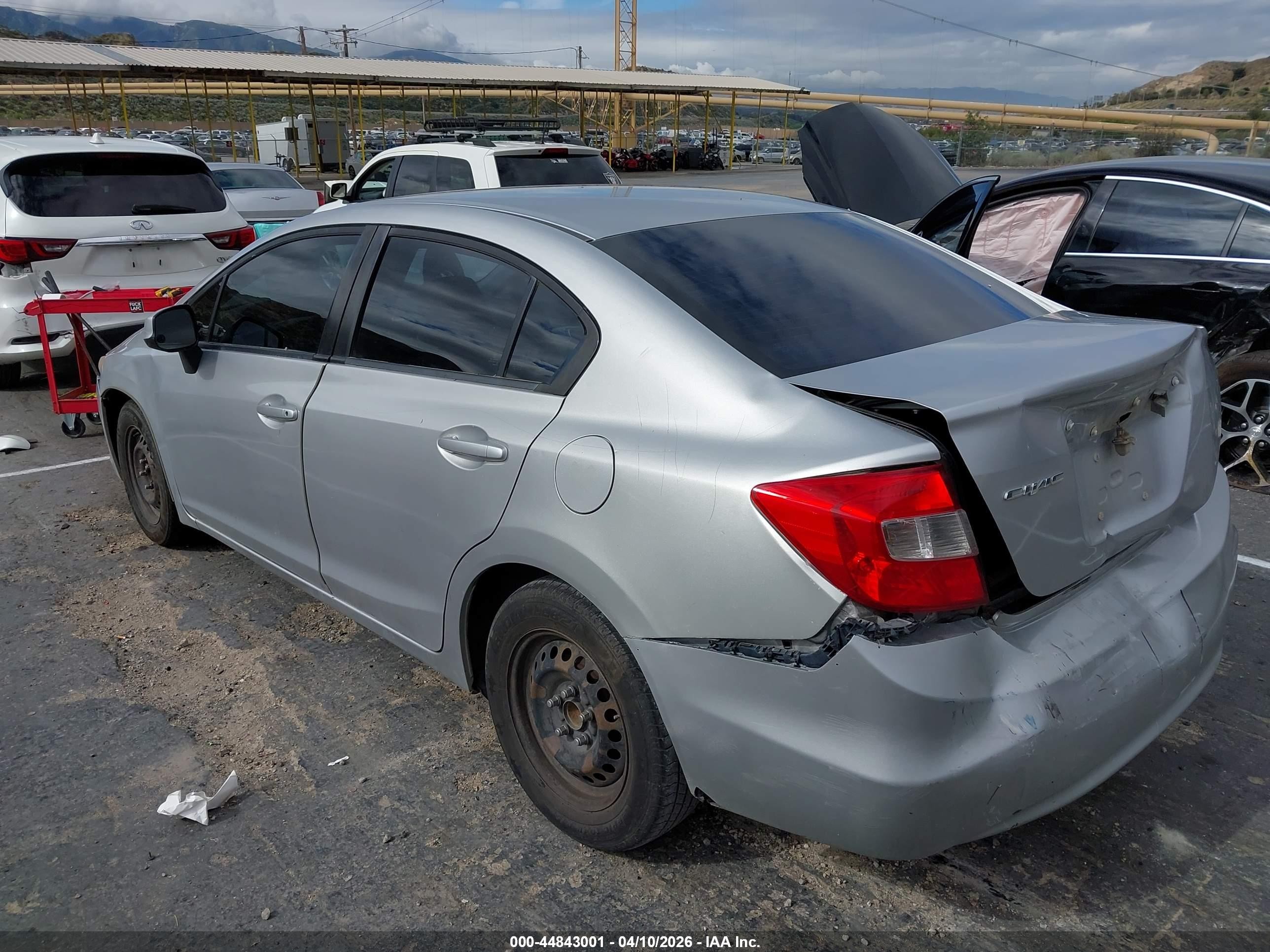 2012 Honda Civic Lx Silver vin: 19XFB2F55CE329954