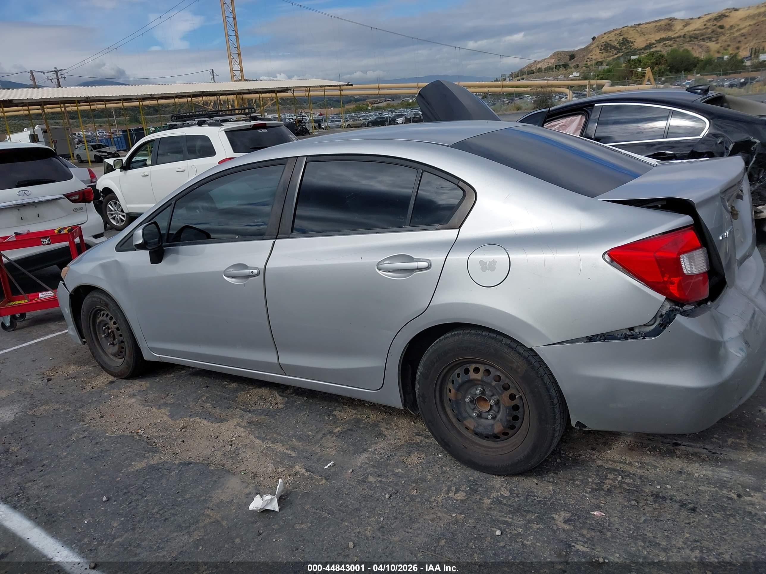 2012 Honda Civic Lx Silver vin: 19XFB2F55CE329954