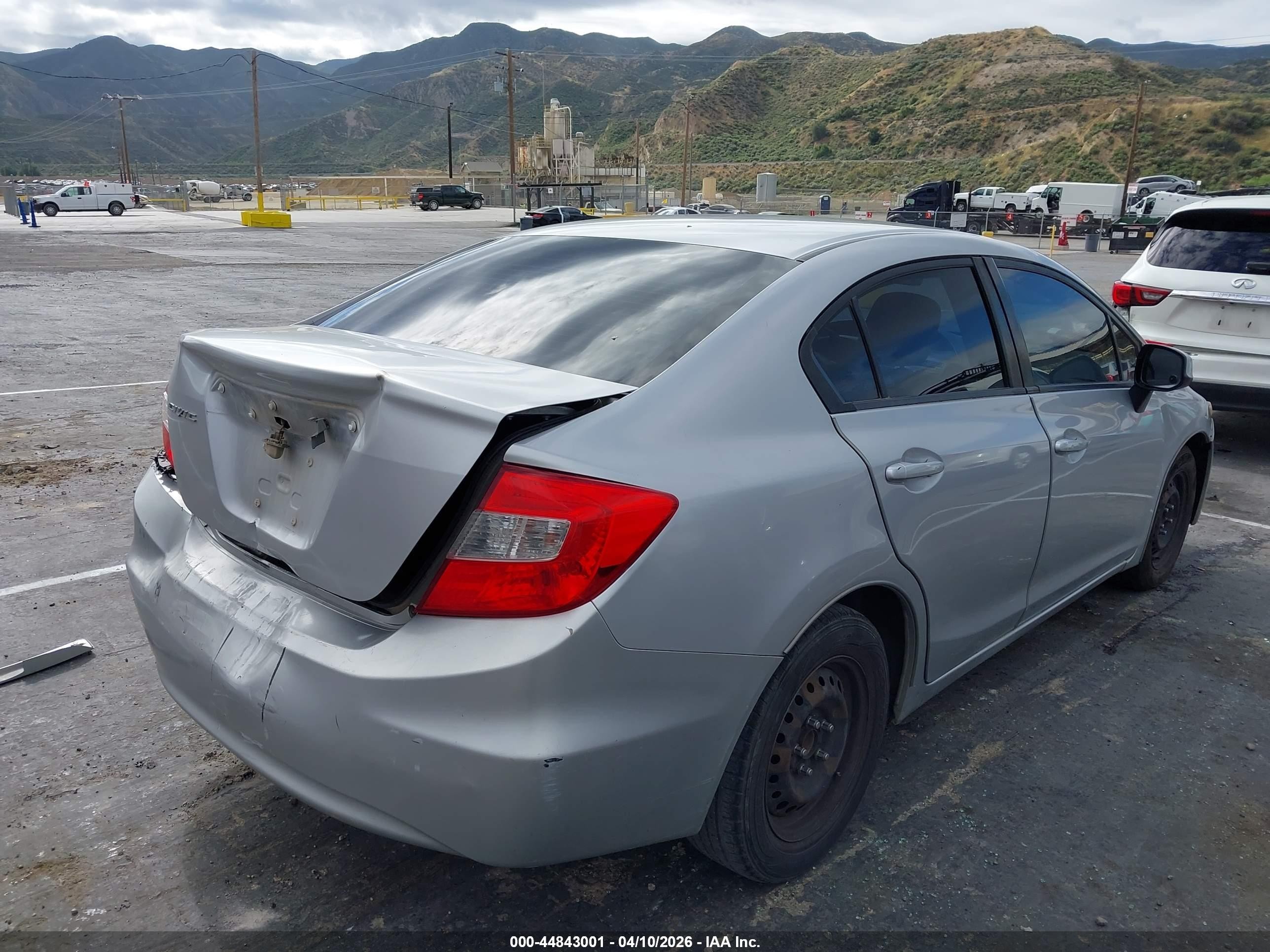 2012 Honda Civic Lx Silver vin: 19XFB2F55CE329954