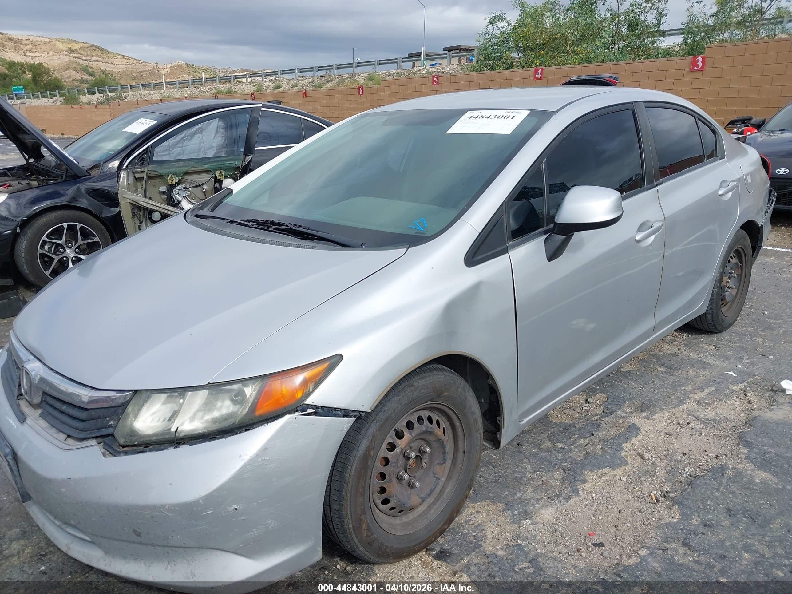 2012 Honda Civic Lx Silver vin: 19XFB2F55CE329954