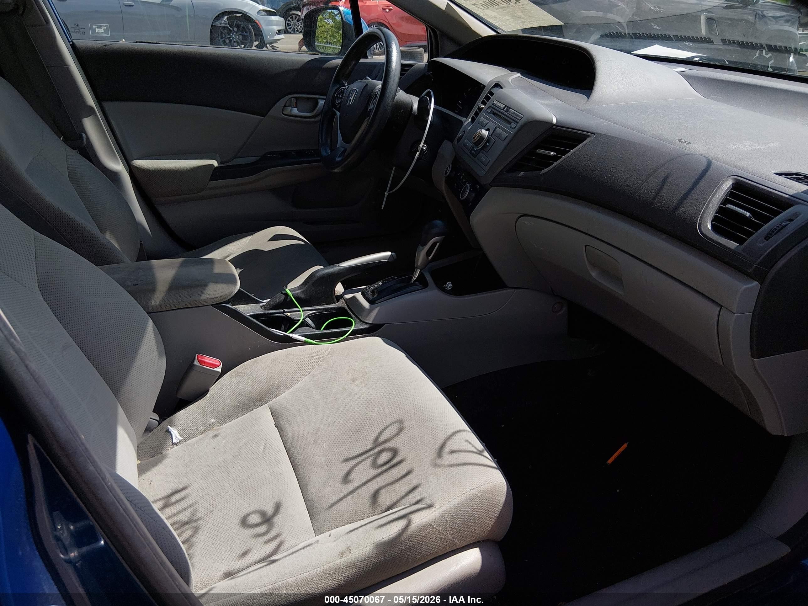 2012 Honda Civic Lx Blue vin: 19XFB2F55CE333924