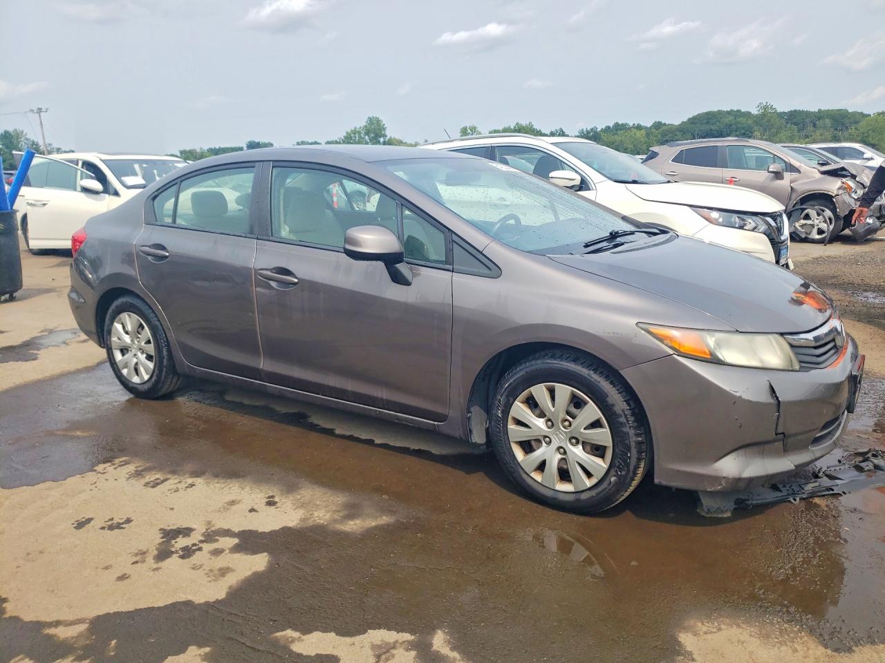 2012 Honda Civic Lx Коричневый vin: 19XFB2F55CE334202