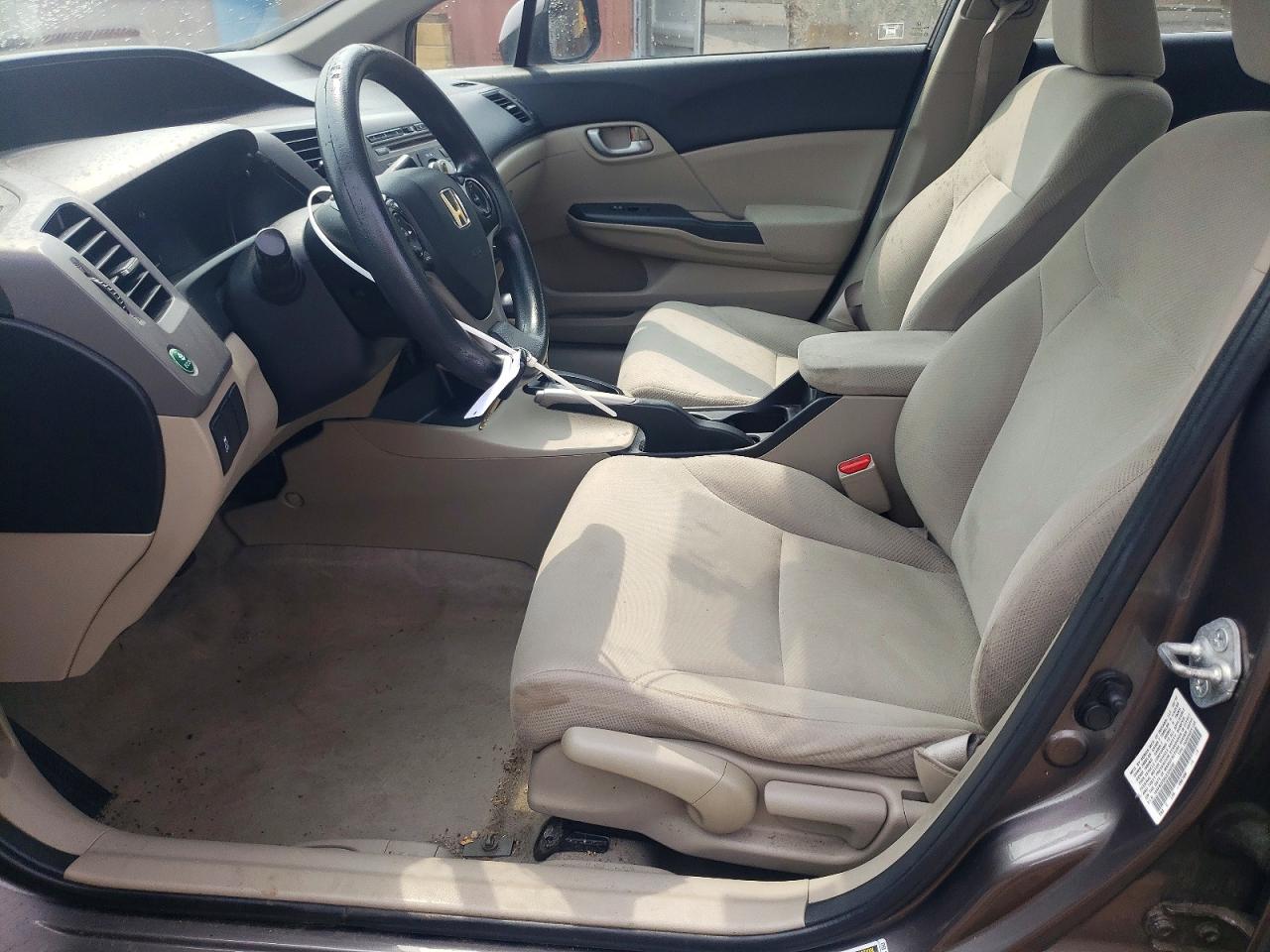 2012 Honda Civic Lx Коричневый vin: 19XFB2F55CE334202