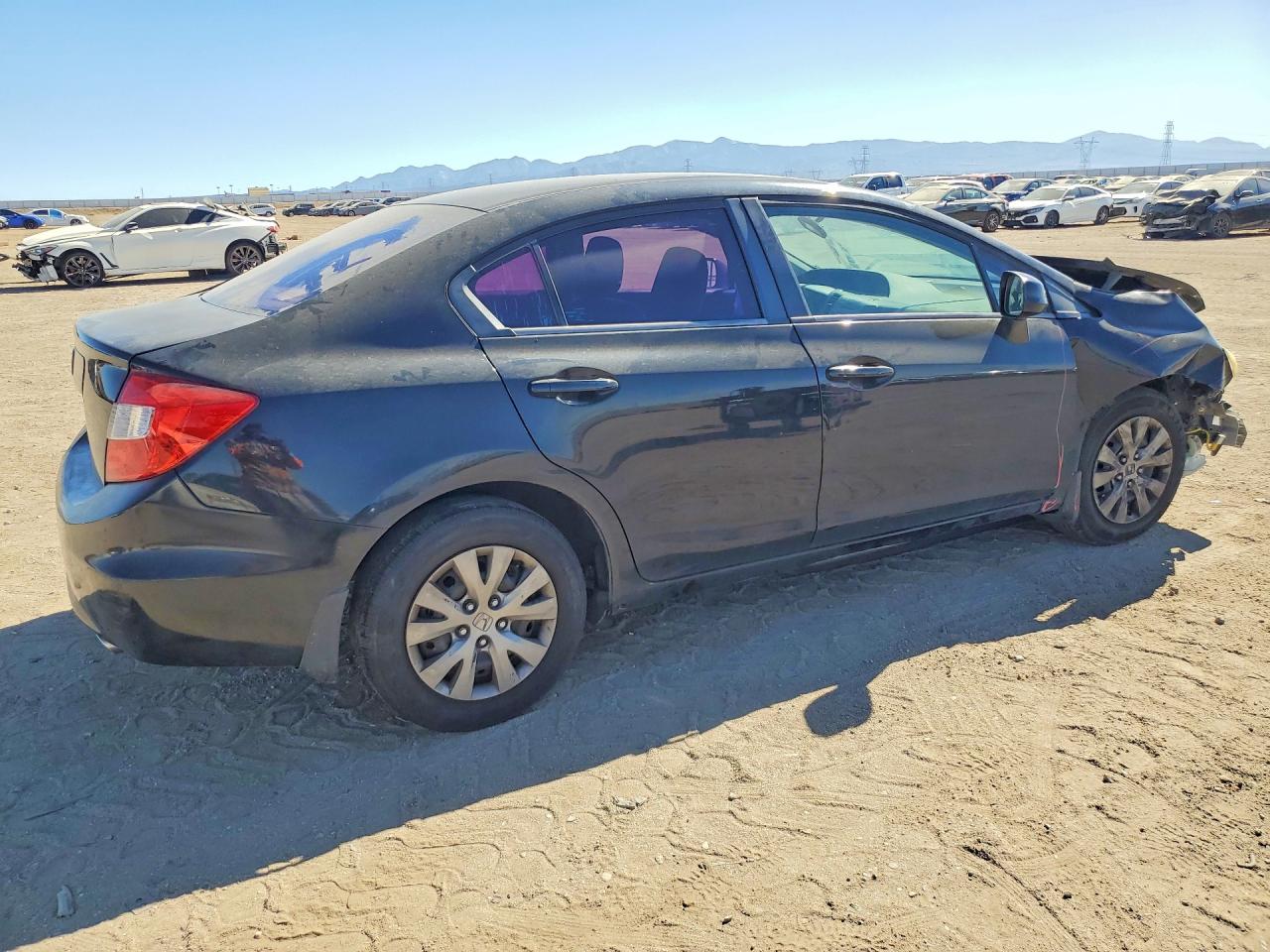 2012 Honda Civic Lx Black vin: 19XFB2F55CE345216