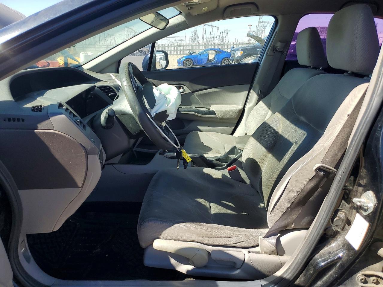 2012 Honda Civic Lx Black vin: 19XFB2F55CE345216