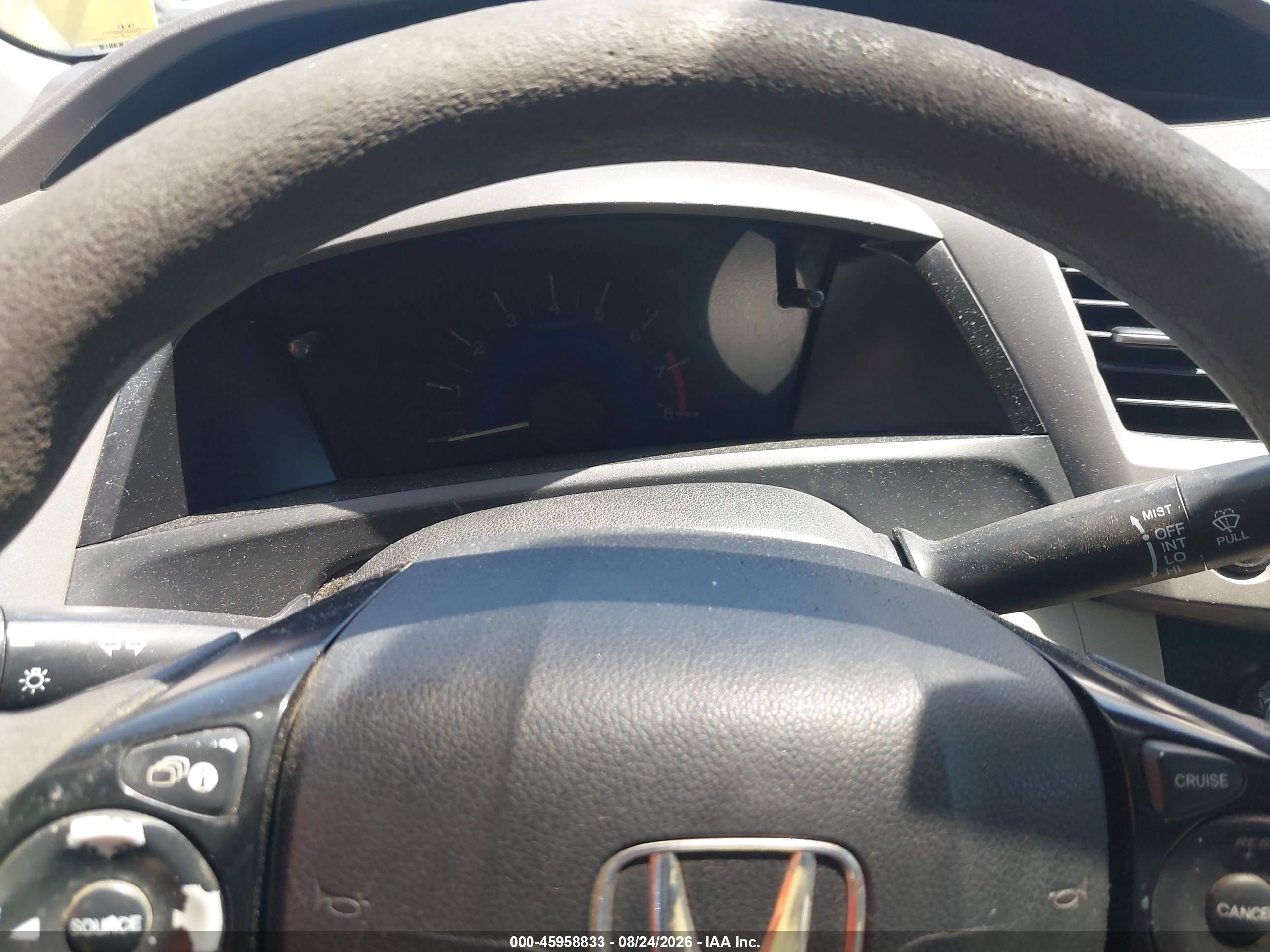 2012 Honda Civic Lx White vin: 19XFB2F55CE345801
