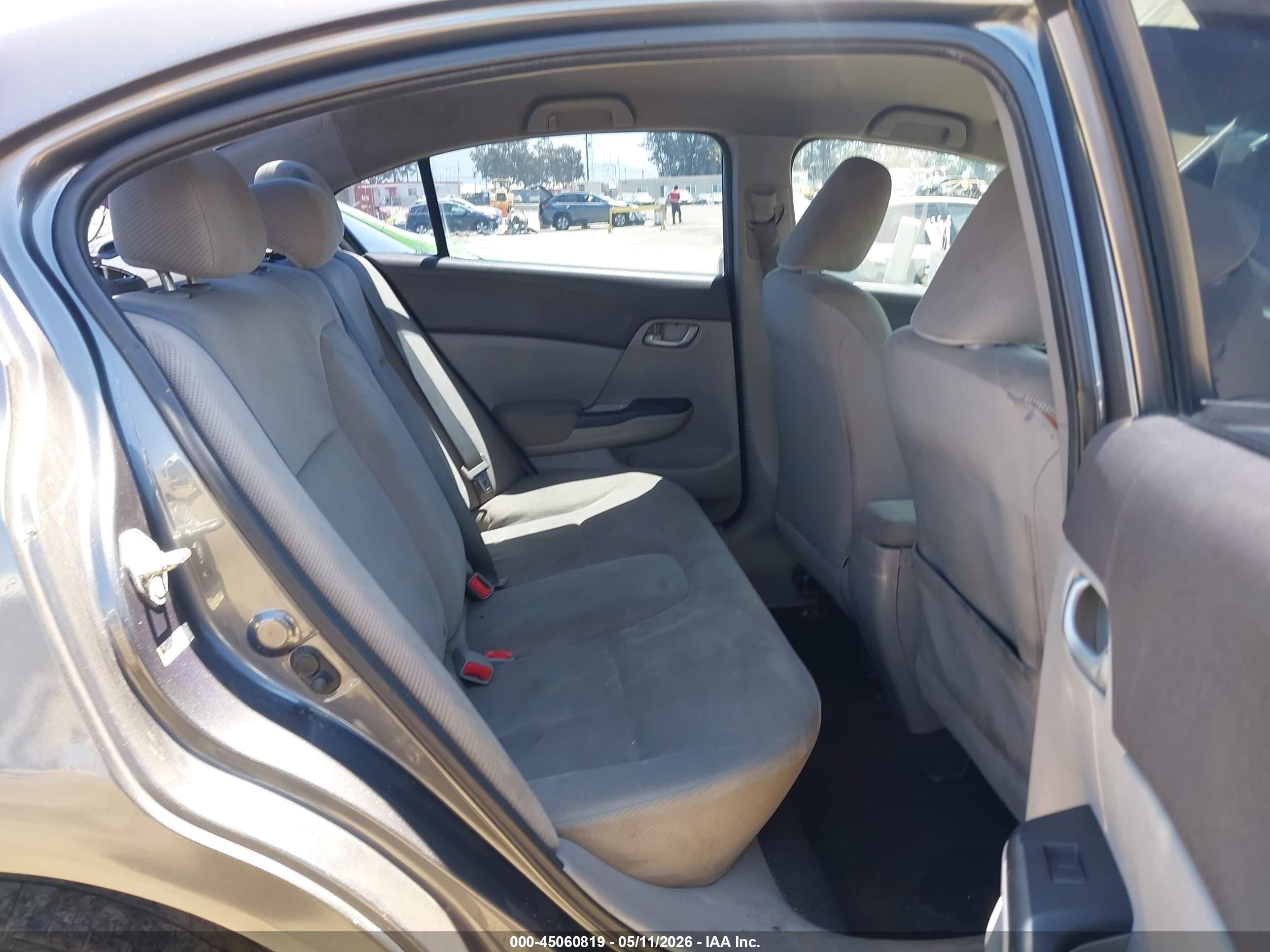 2012 Honda Civic Lx Gray vin: 19XFB2F55CE356037