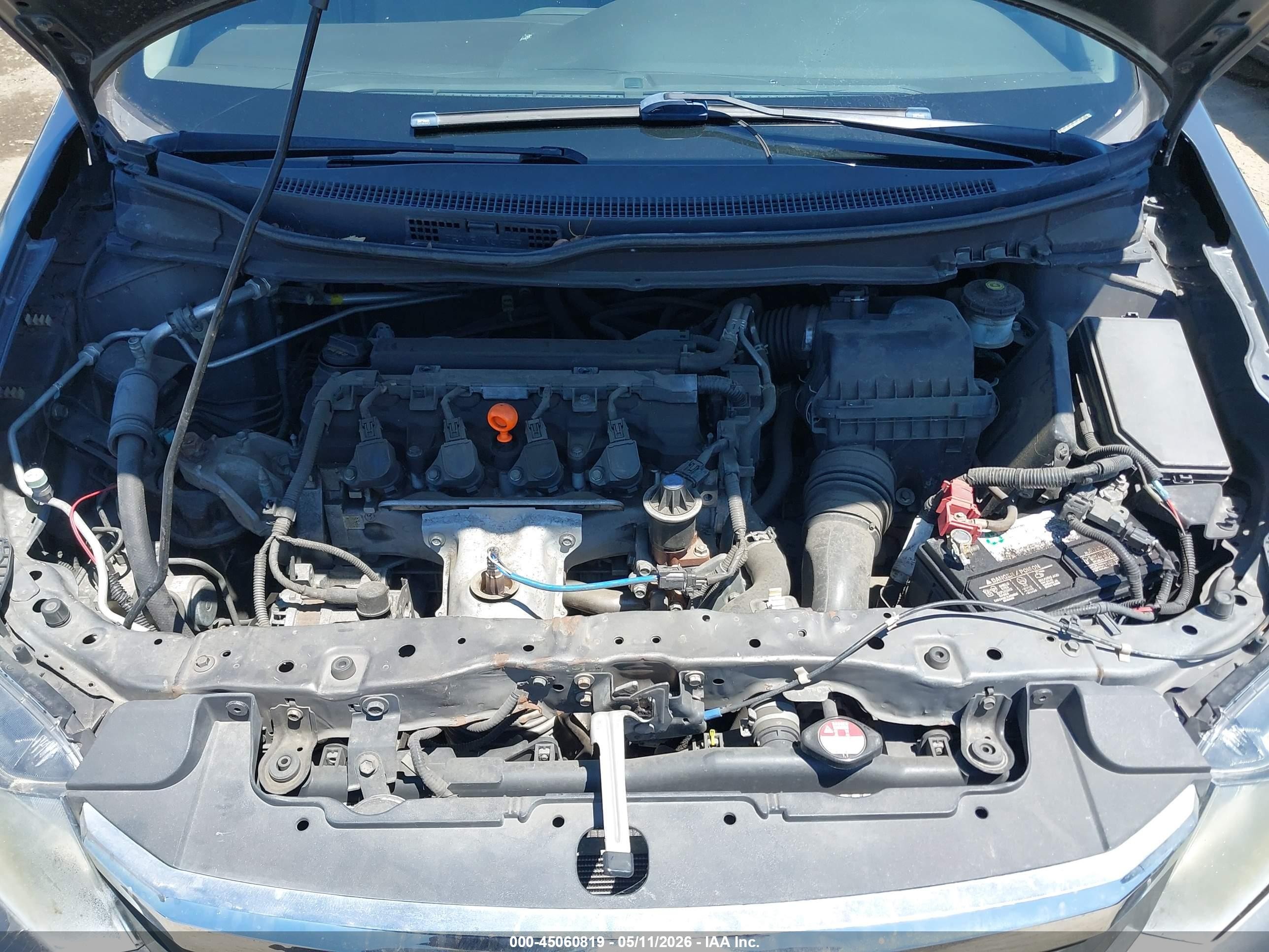 2012 Honda Civic Lx Gray vin: 19XFB2F55CE356037
