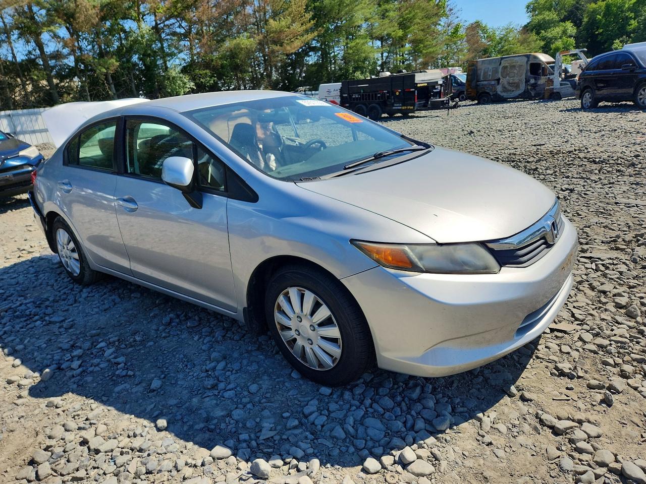 2012 Honda Civic Lx Silver vin: 19XFB2F55CE359701