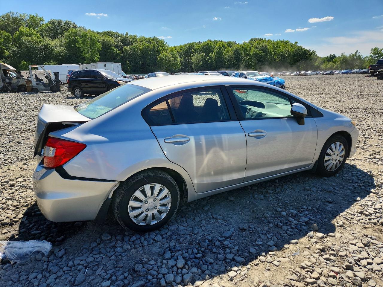 2012 Honda Civic Lx Silver vin: 19XFB2F55CE359701