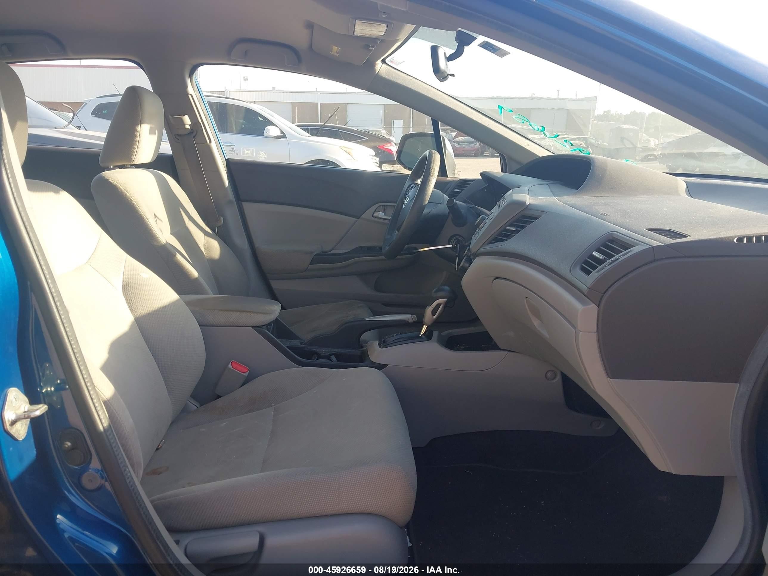 2012 Honda Civic Lx Синий vin: 19XFB2F55CE361450