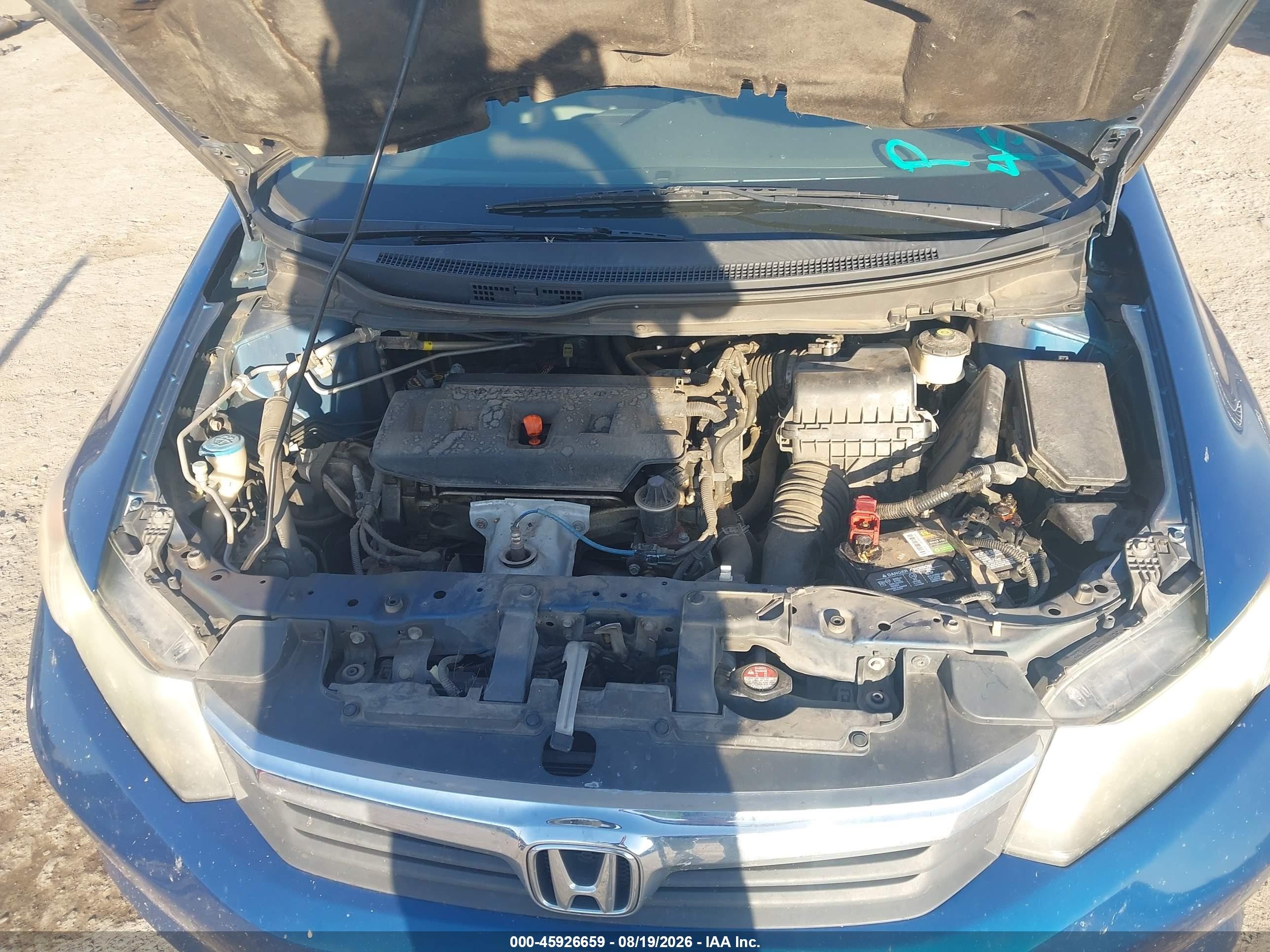 2012 Honda Civic Lx Синий vin: 19XFB2F55CE361450