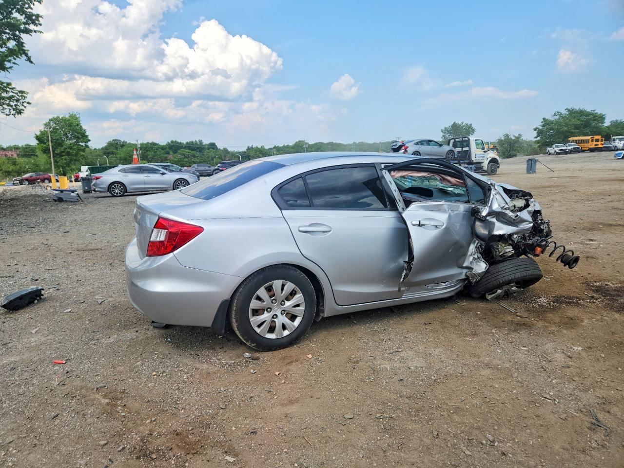 2012 Honda Civic Lx Silver vin: 19XFB2F55CE364820